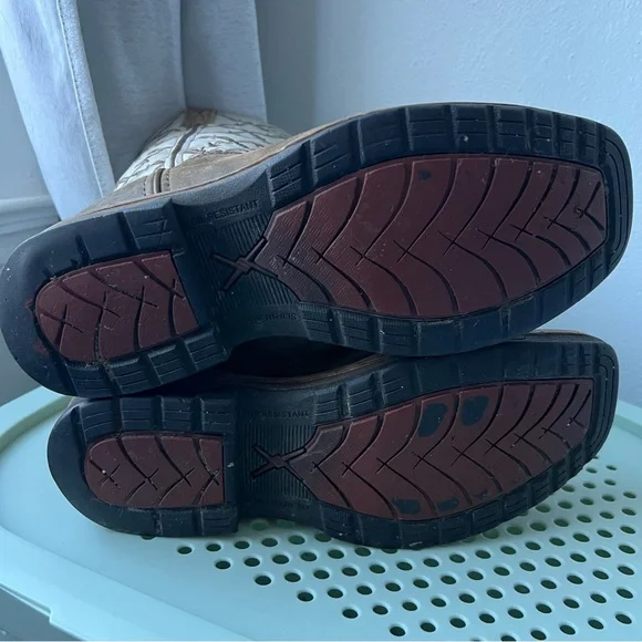 Twisted X Brown and White Steel Toe Boots - Picture 4 of 12